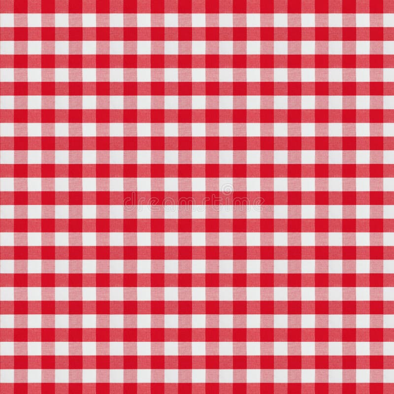 Red Checkered Fabric Tablecloth Stock Photos - Image: 34134723