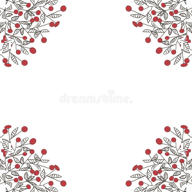Red Cherry Frame Ilustration Design with White Background. Frame for  Instagram and Social Media Stock Illustration - Illustration of instagram,  cherry: 175488634