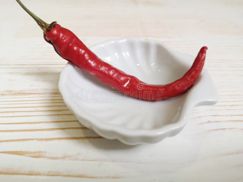 Red Chili Pepper on Restaurant Table Stock Photo Image of isolated