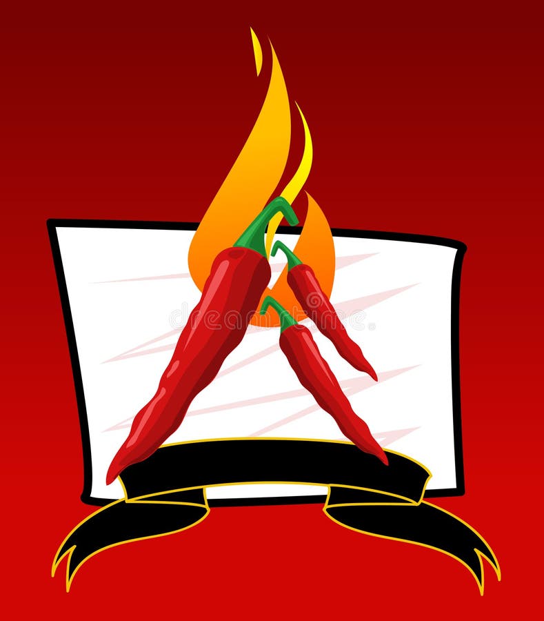 Red chili peppers vector