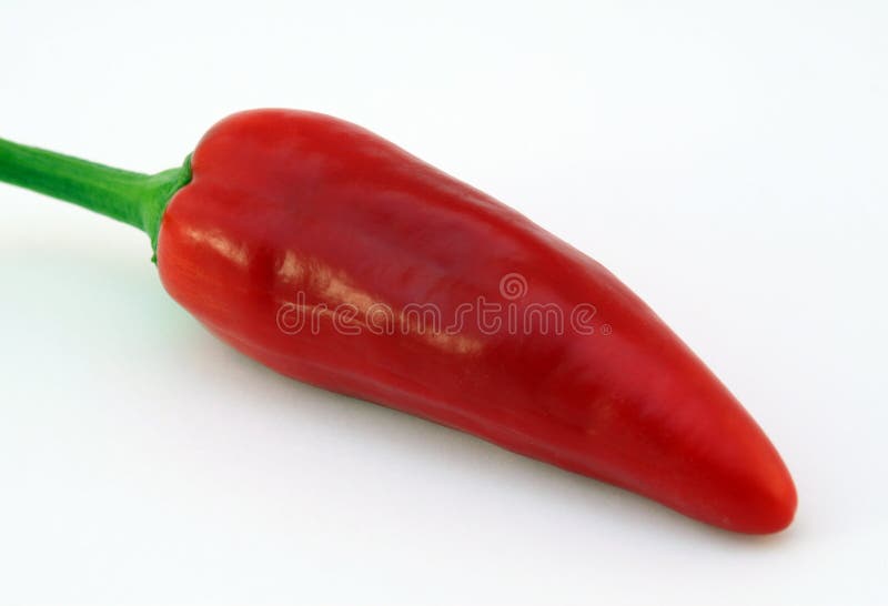 Red chilli banana pepper with green stalk