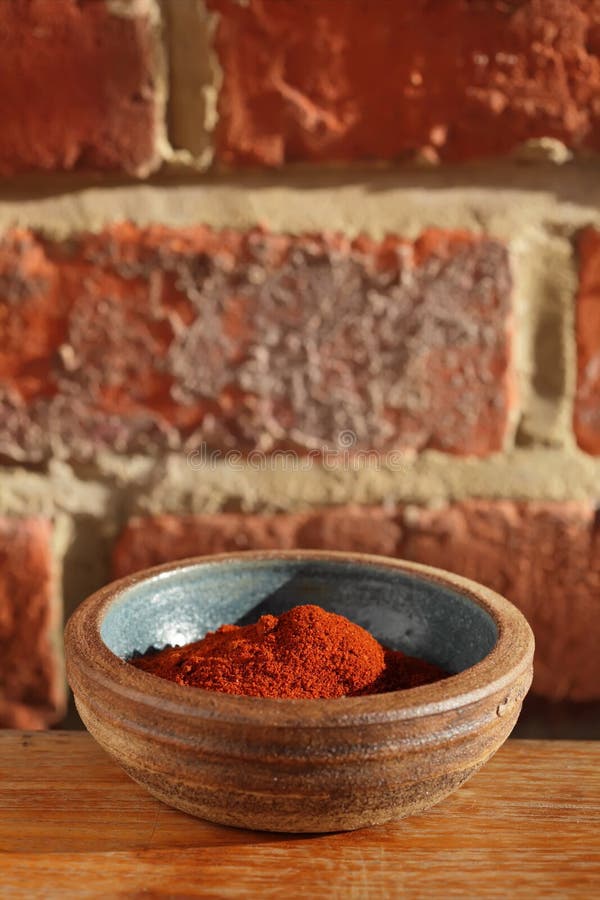 Red Chilli Paprika Powder Spice in Bowl Stock Photo Image of chillies
