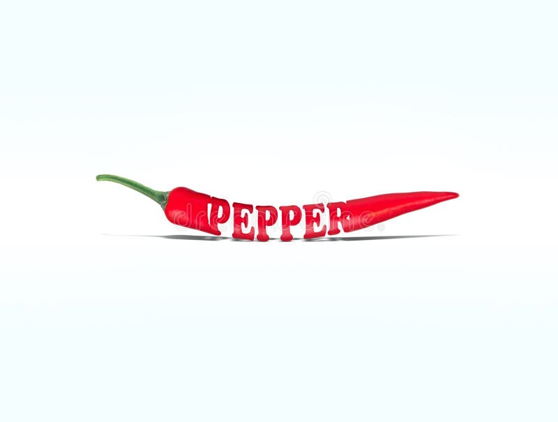 Red chilly pepper word stock illustration. Illustration of kitchen 263600105