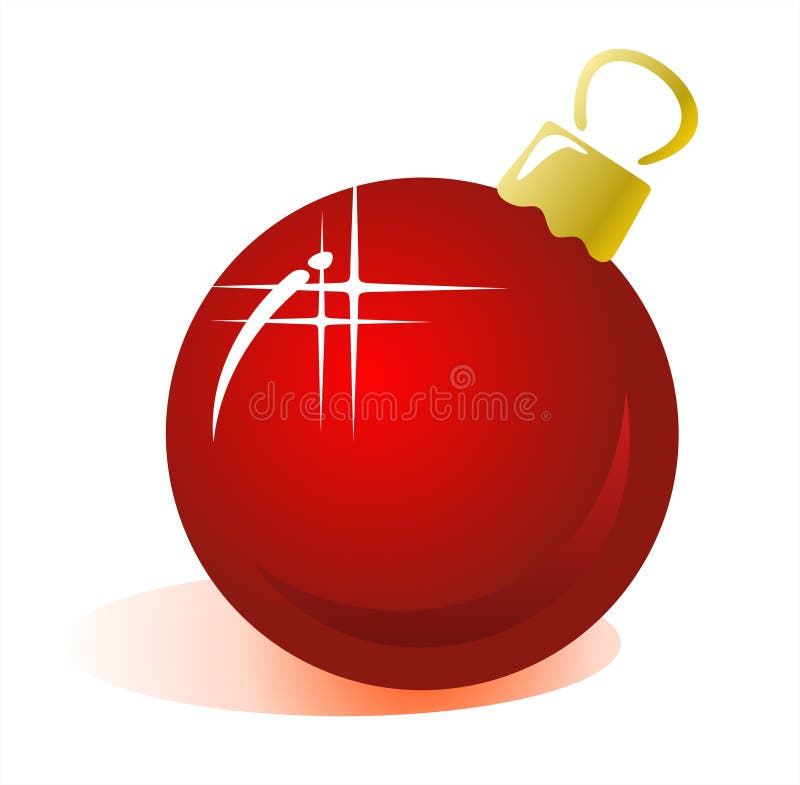 Red christmas ball royalty free illustration Red christmas ball royalty free illustration