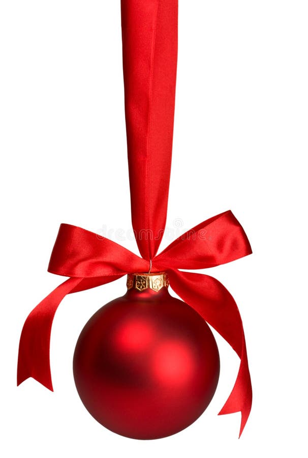Red ball, hanging on the . stock photo. Image of decoration 260115882