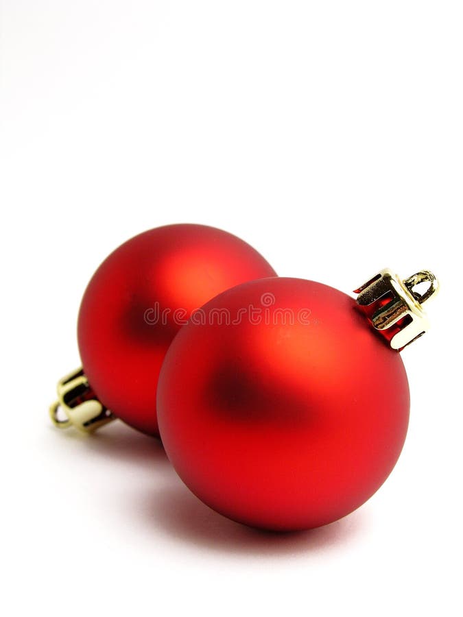 Red christmas balls royalty free stock image