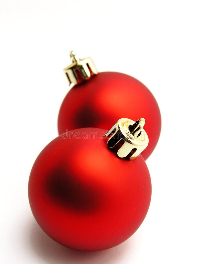 Red christmas balls stock image. Image of hanging, celebration 226335