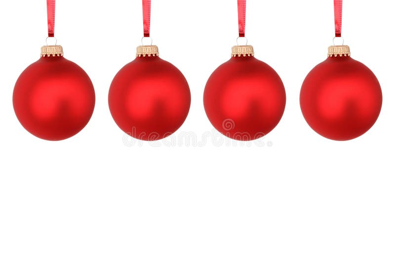 Red Christmas balls stock photo. Image of decorations 27416150