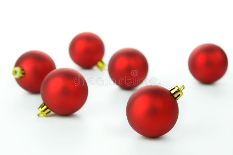 Red Christmas balls stock photo. Image of decorate, shape 34891128