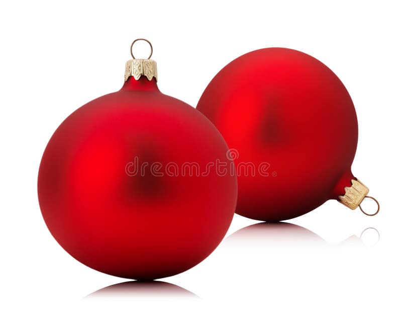 Red Christmas Balls with Christmas Tree on the Grey Stock Image Image