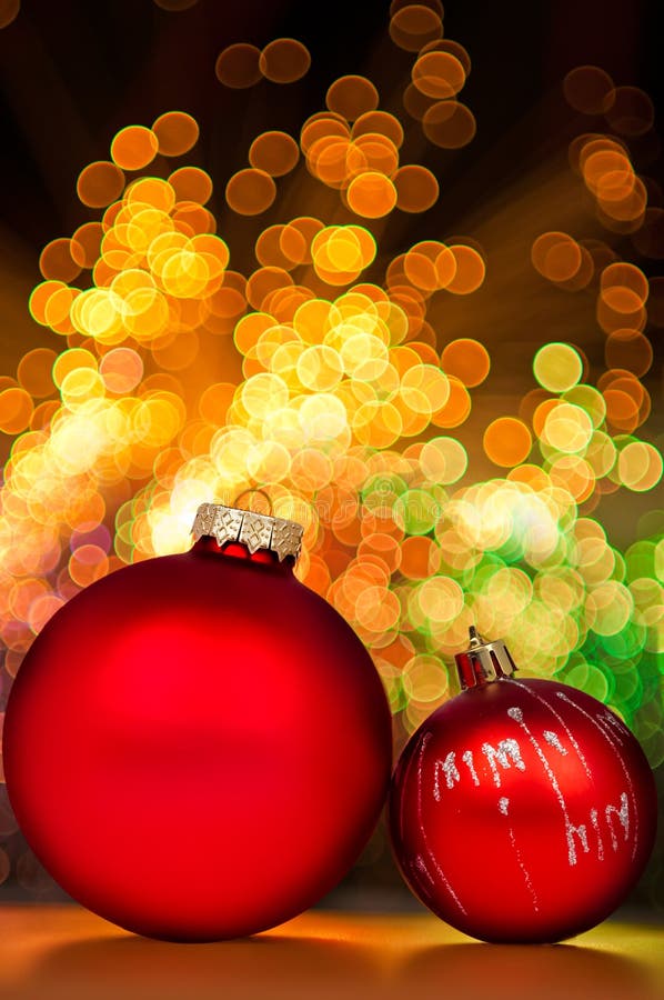 Red Christmas baubles stock photo. Image of celebration - 17203592