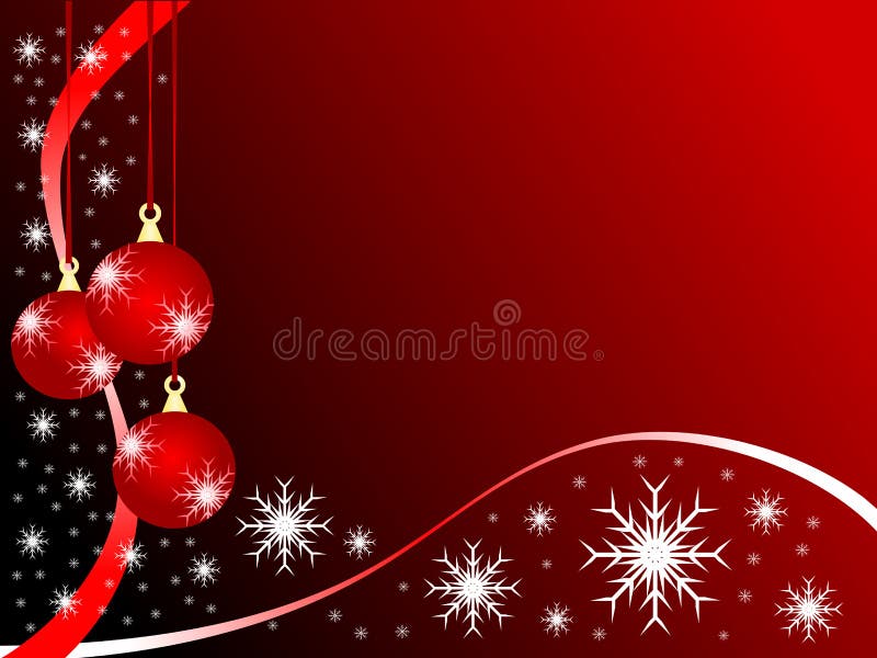 Red Christmas Baubles royalty free illustration