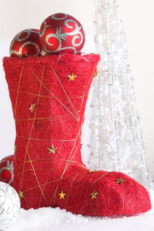 Red christmas boot