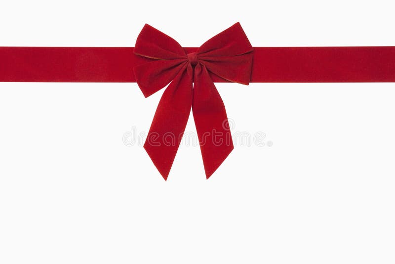 Red Christmas Bow stock photos