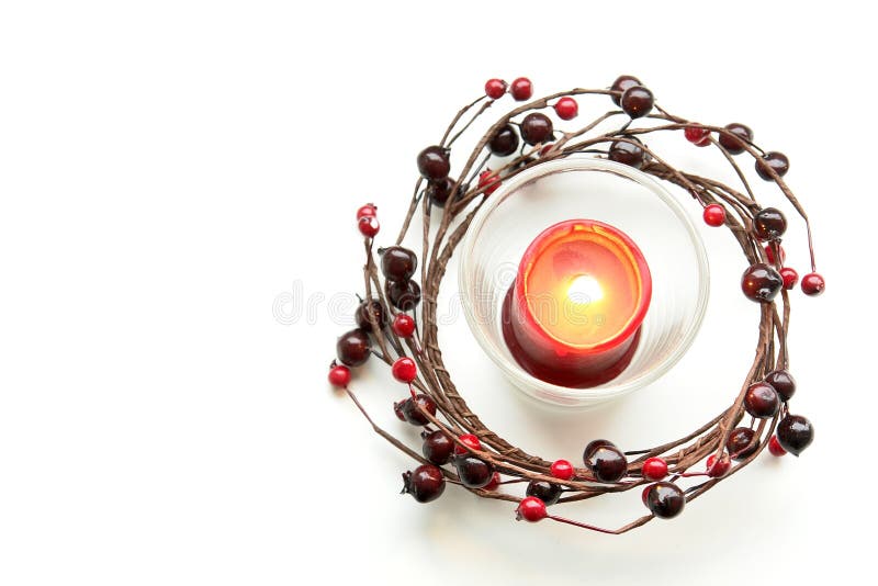 Christmas Candle Red Tree Lights Flame Flicker Stock Image Image of xmas, flame 27938267