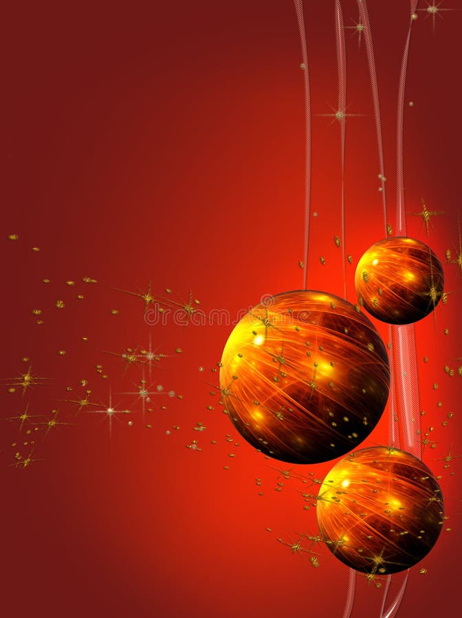 Red Christmas Decorating Bulbs and Ornaments Stock Illustration