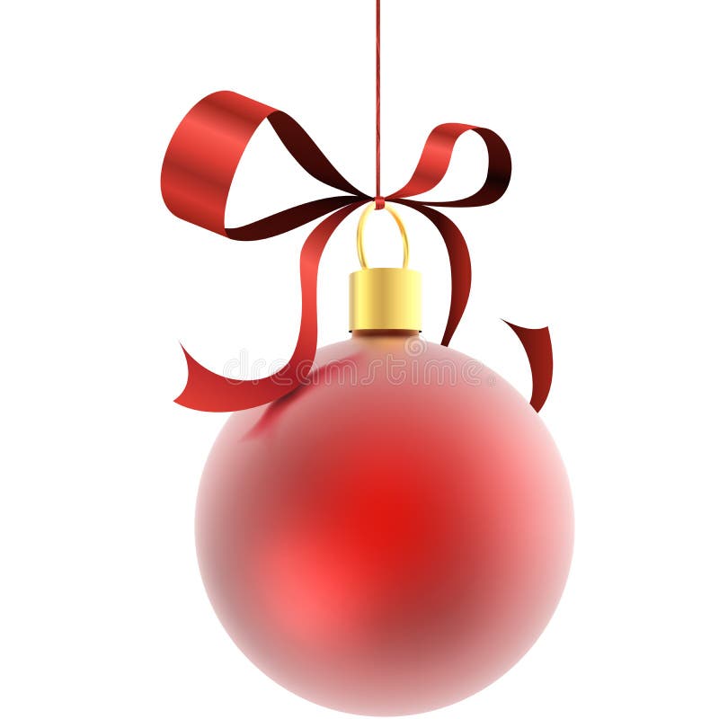 Red Christmas decoration ball. stock illustration Red Christmas decoration ball. stock illustration