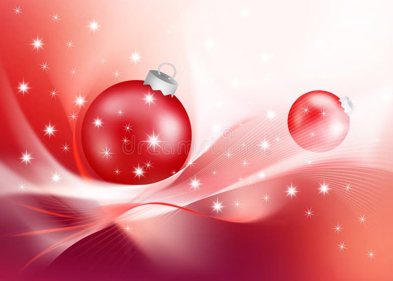 Red Christmas decoration with bauble