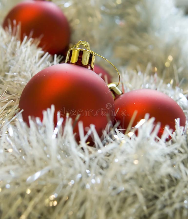 Picture of glittering christmas decorations. Picture of glittering christmas decorations