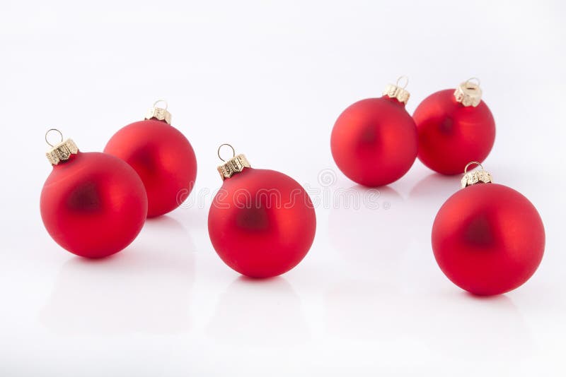 Orange Christmas Tree Balls Orange Weihnachtskugeln Stock Photo