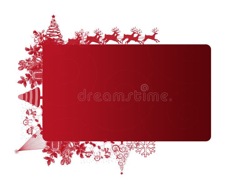 Red Christmas frame with text area