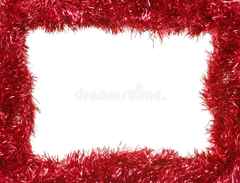 Red Christmas Garland, Rectangular Frame Stock Image Image of bright