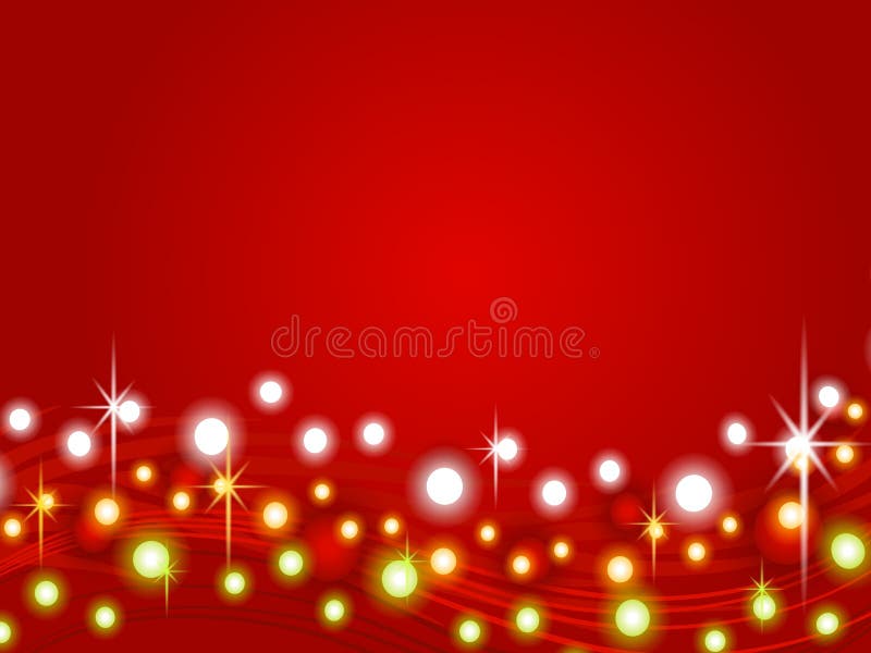 Red Christmas Lights Background 2