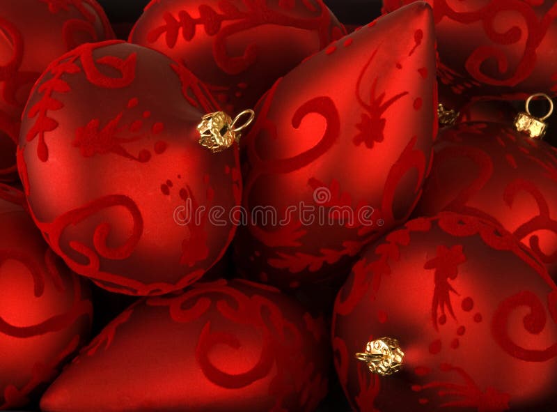 Red christmas ornaments stock image Red christmas ornaments stock image
