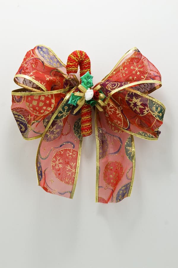 Red Christmas Ribbon Decoration Stock Image Image of card, satin 3707427