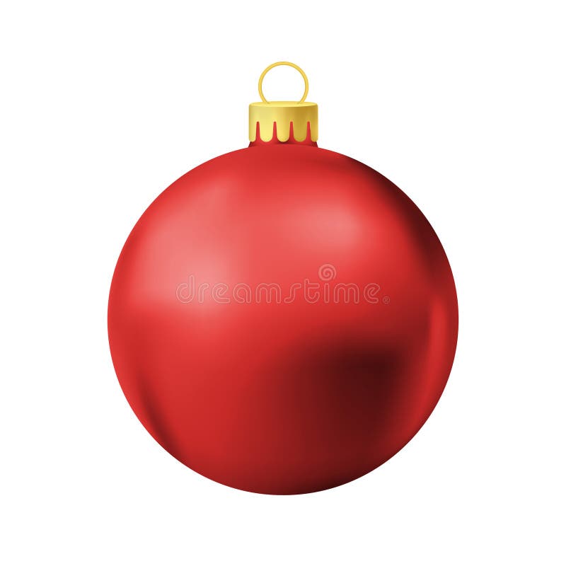 Red Christmas tree ball stock vector. Illustration of star 275140668