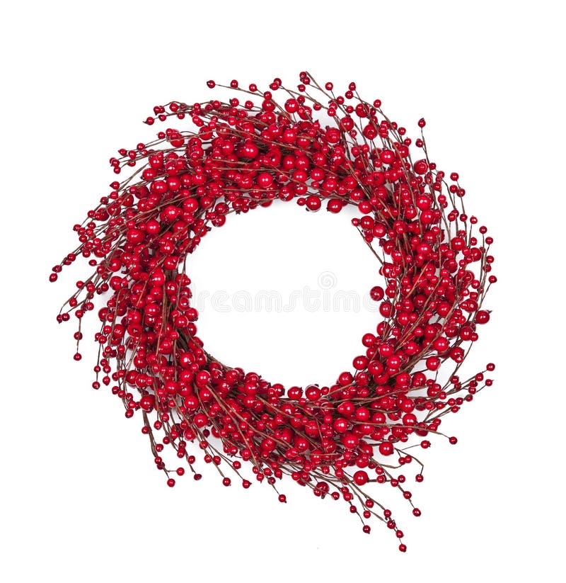 Red Christmas wreath stock images Red Christmas wreath stock images