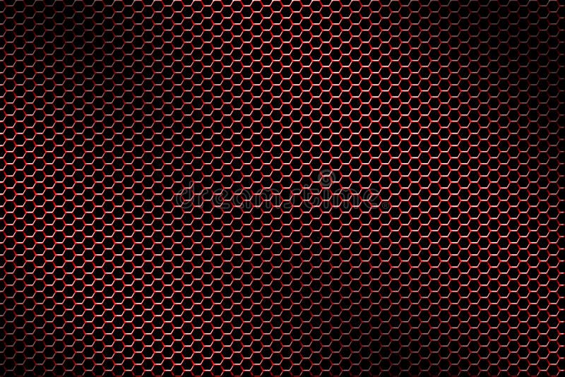 Red Chrome Grille. Metal Background. Stock Illustration Illustration