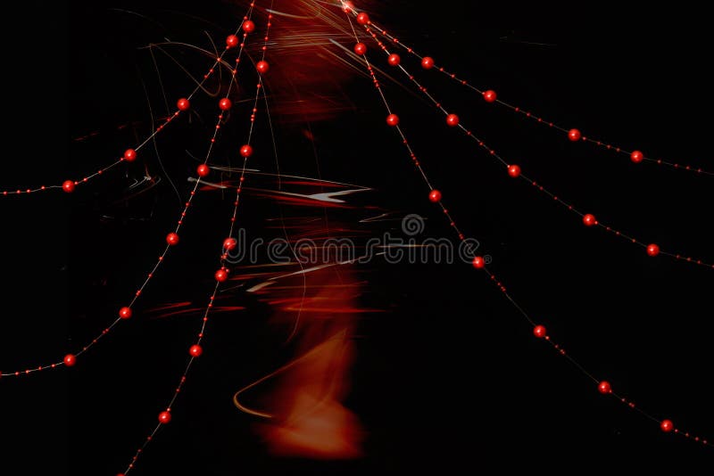 Red Circle Abstract Background Neatly Arranged Black Background with