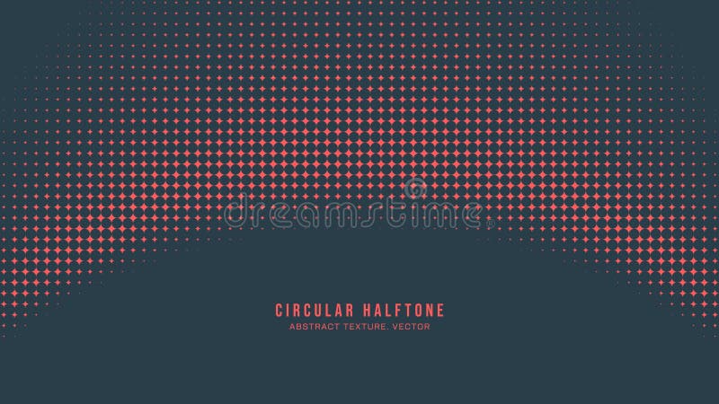 Red Circular Halftone Pattern Arc Shape Border Vector Red Black Abstraction stock illustration