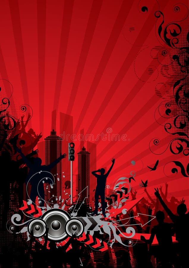 Red City Background Royalty Free Stock Photos - Image: 6530858