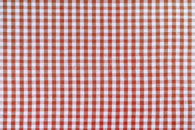 Red Classic Checkered Tablecloth Texture, Background with Copy Space