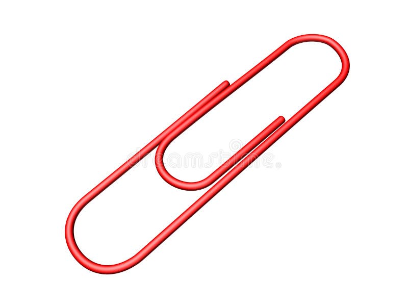 Queja Vendedor saber Red clip stock photo. Image of thin, weak, paper, small - 12207812