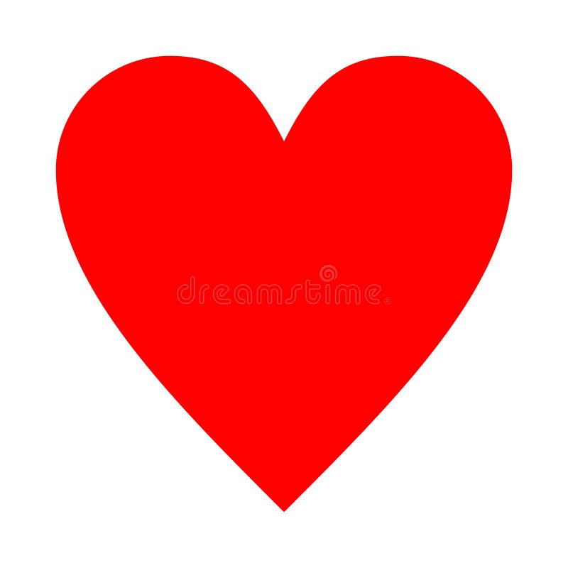 Red Heart White Background Illustration.Red Clipart Heart vector.