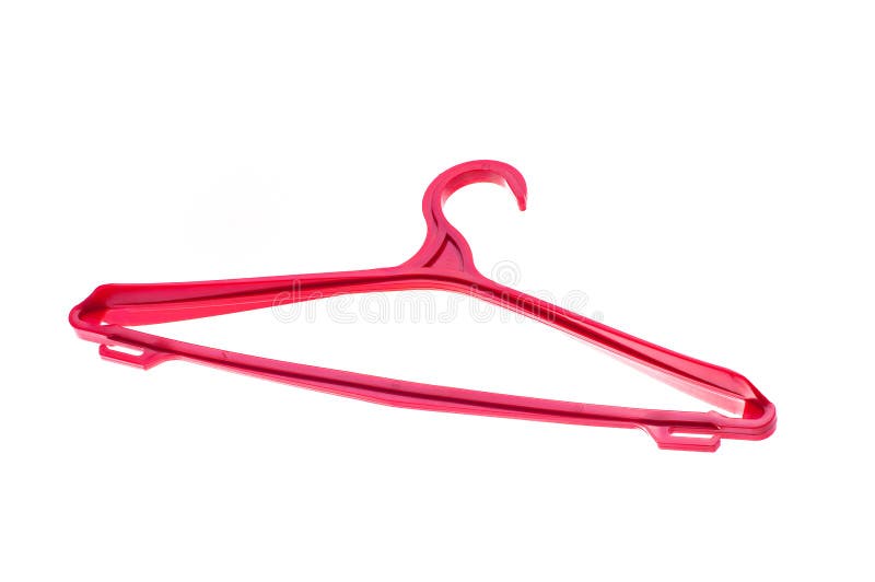 Red Coat hanger isolated stock photo. Image of close 94958782