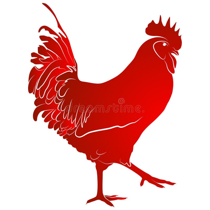 Cock. Símbolo Do Ano Novo Chinês. Ilustração Vetorial. Em Pleno  Crescimento. Royalty Free SVG, Cliparts, Vetores, e Ilustrações Stock.  Image 61664150