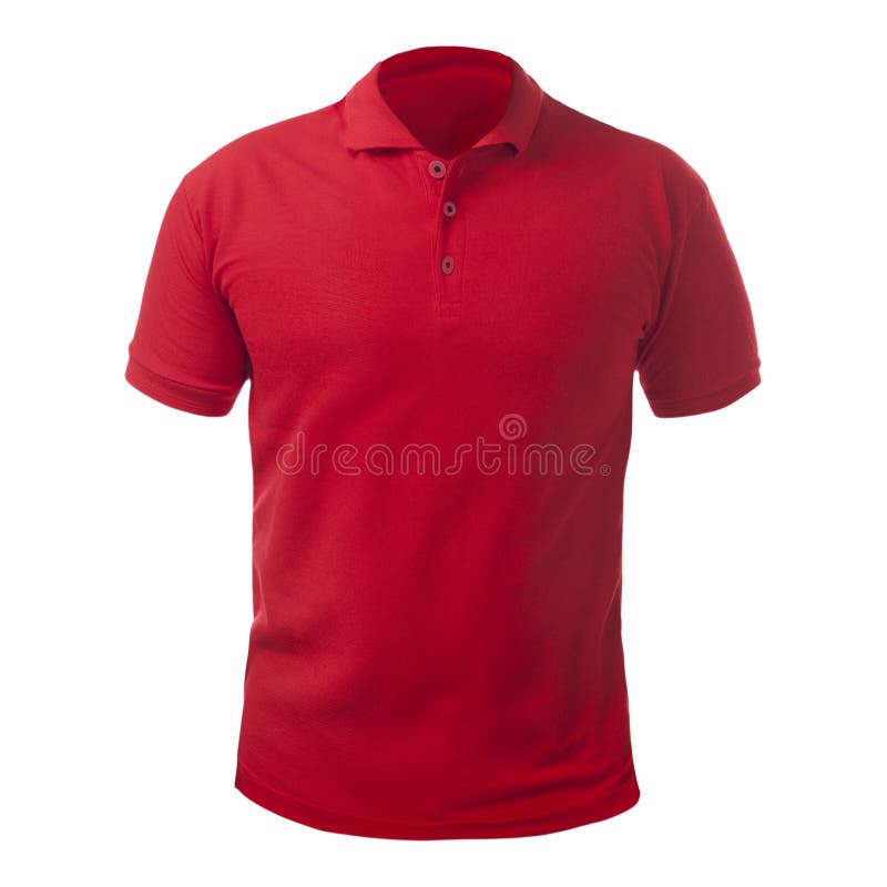 Download Men's Blank Red Polo Shirt Template Stock Images ...