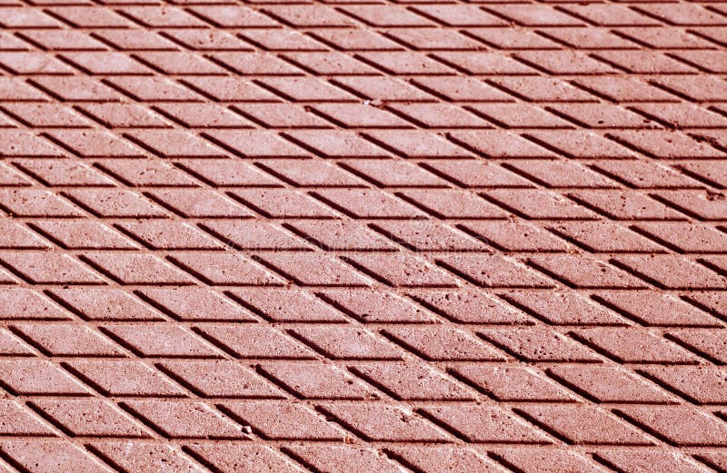 Red Color Cement Floor Pattern with Blur Effect. Stock Image - Image of