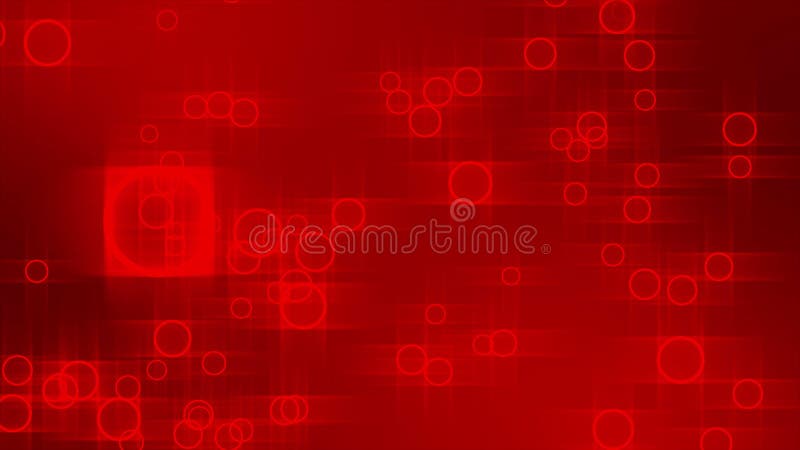 Red color multiple circular shapes moving upwards gradient design geometrical background stock illustration