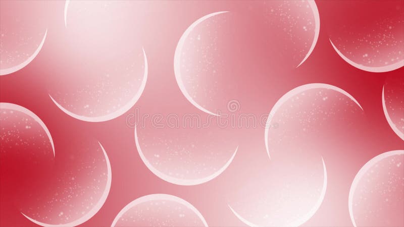 Red color multiple semi circles with flowing particles modern design geometrical background stock illustration
