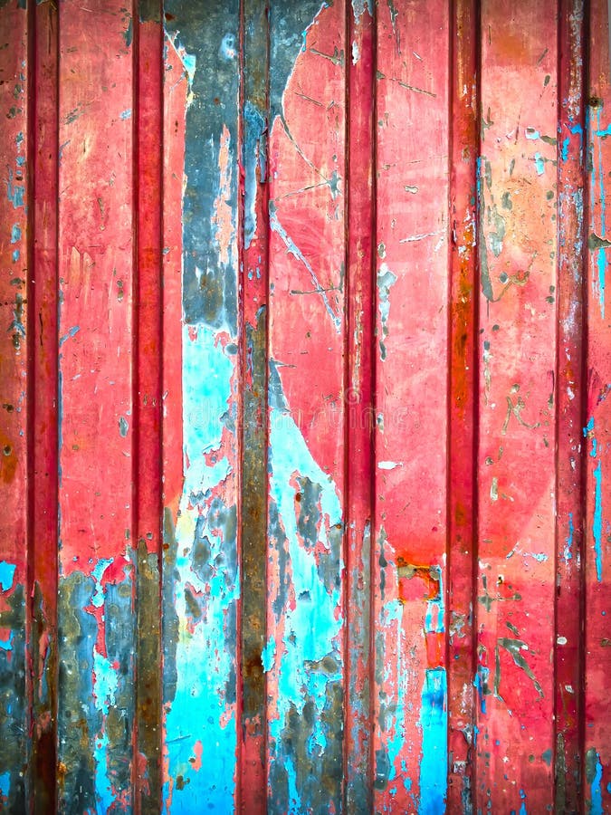 Red Color Paint on Metal Wall Stock Photo Image of wall, antique 16818944