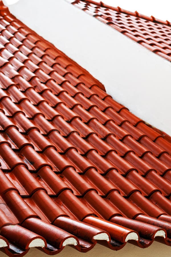 Unfinished red tiles stock image. Image of interior, material 28274923