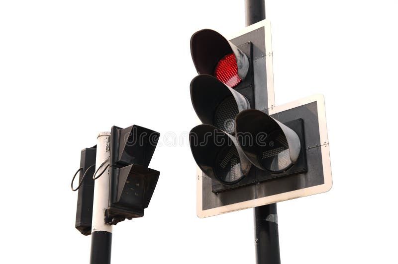 Red Color on the Traffic Light Stock Image Image of background, safe