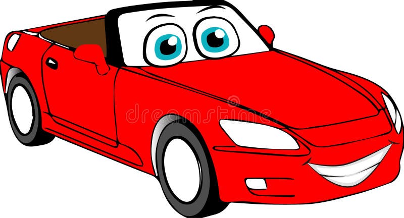Red Modern Cartoon Colored Cabriolet Car Isolated on Transparent Stock  Vector - Illustration of template, cabriolet: 104004844