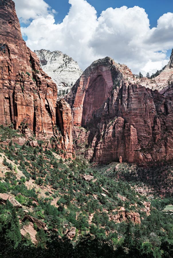 Red Colored Mountain Landscape in the Valley, USA Stock Image - Image