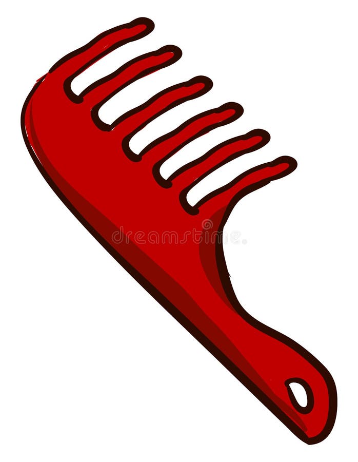 Red comb, illustration, vector royalty free illustration